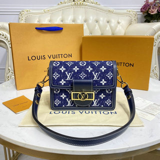 商品名称：ルイヴィトン LOUISVUITTON 057-M59716　2021年最新入荷 ドーフィーヌ クロスボディ 斜め掛け ショルダーバッグ レディースかばん デニム テキスタイル