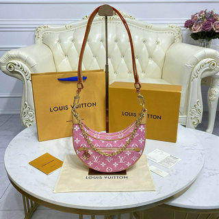 ルイヴィトン LOUISVUITTON 057-M81166F　2021年最新入荷 ループ ホーボーバッグ 肩掛け ショルダーバッグ クロスボディバッグ レディースかばん モノグラムデニム