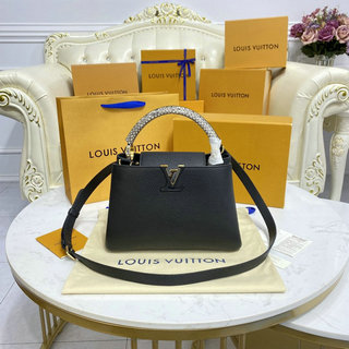 商品名称：ルイヴィトン LOUISVUITTON 057-N92800　2021年最新入荷 カプシーヌ MM ハンドバッグ トートバッグ 2way 斜め掛け ショルダーバッグ クロスボディバッグ トリヨンレザー
