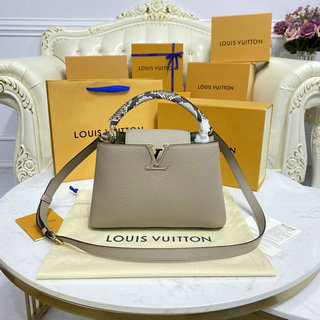 商品名称：ルイヴィトン LOUISVUITTON 057-N92802　2021年最新入荷 カプシーヌ MM ハンドバッグ トートバッグ 2way 斜め掛け ショルダーバッグ クロスボディバッグ トリヨンレザー