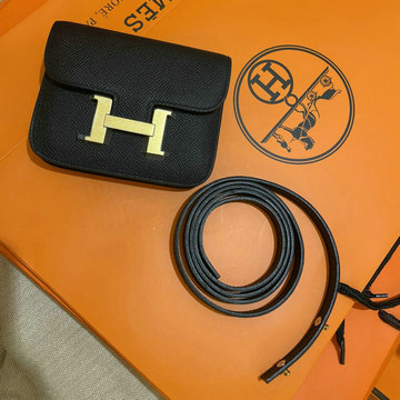 商品名称：エルメス HERMES 063-H1081SJBK　2021年最新入荷 コンスタンス スリム ミニ ポケット ウェストバッグ 斜め掛け ショルダーバッグ クロスボディバッグ レディースかばん