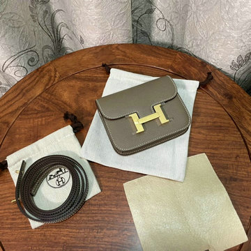 エルメス HERMES 063-H1081SJSH　2021年最新入荷 コンスタンス スリム ミニ ポケット ウェストバッグ 斜め掛け ショルダーバッグ クロスボディバッグ レディースかばん