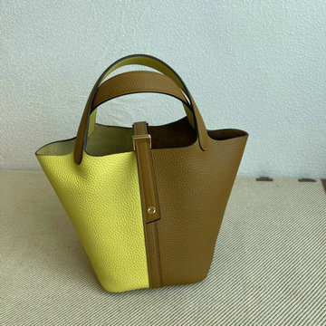 エルメス HERMES 063-H02618TCPYZ　2021年最新入荷 ピコタン バケットバッグ トートバッグ ハンドバッグ ショッピングバッグ レディースかばん TCレザー
