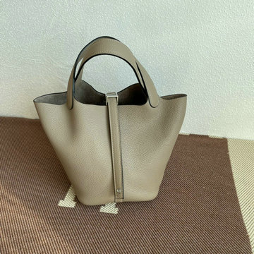 エルメス HERMES 063-H104218TCYBH　2021年最新入荷 ピコタン バケットバッグ トートバッグ ハンドバッグ ショッピングバッグ レディースかばん TCレザー