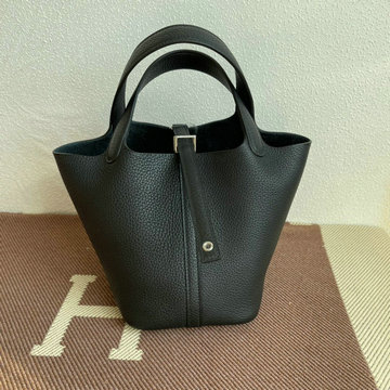 エルメス HERMES 063-H104218TCYBK　2021年最新入荷 ピコタン バケットバッグ トートバッグ ハンドバッグ ショッピングバッグ レディースかばん TCレザー