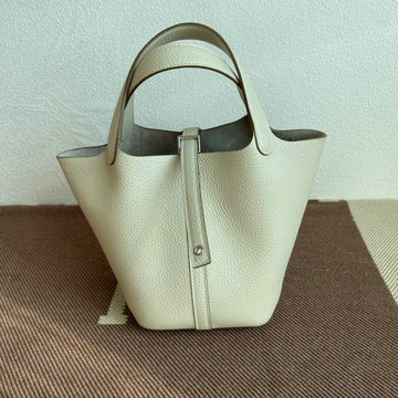 エルメス HERMES 063-H104218TCYNB　2021年最新入荷 ピコタン バケットバッグ トートバッグ ハンドバッグ ショッピングバッグ レディースかばん TCレザー