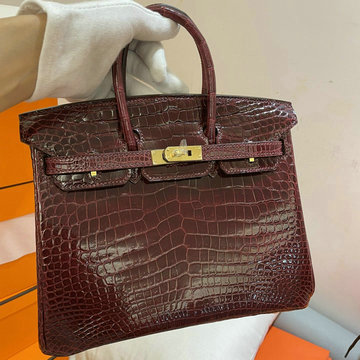 エルメス HERMES 063-HBK25ENJJH　2021年最新入荷 バーキンバッグ トップハンドルバッグ トートバッグ ハンドバッグ レディースかばん クロコ革