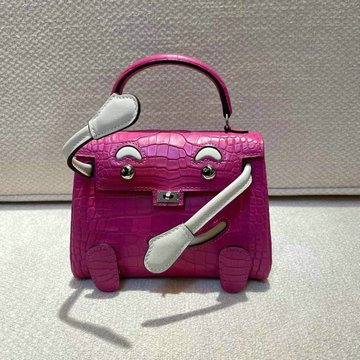エルメス HERMES 063-HKDO22EMPMB　2021年最新入荷 ケリードール トップハンドルバッグ トートバッグ ハンドバッグ 手持ちかばん クロコ革