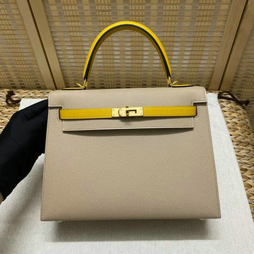エルメス HERMES 063-HKL25SBPJHY　2021年最新入荷 ケリー 25 トップハンドルバッグ トートバッグ ハンドバッグ レディースかばん ヴォーエプソン