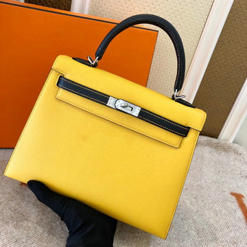 エルメス HERMES 063-HKL25SBPYYK　2021年最新入荷 ケリー 25 トップハンドルバッグ トートバッグ ハンドバッグ レディースかばん ヴォーエプソン