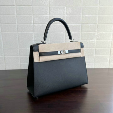 商品名称：エルメス HERMES 063-HKL25SBQYBK　2021年最新入荷 ケリー 25 トップハンドルバッグ トートバッグ ハンドバッグ レディースかばん ヴォーエプソン