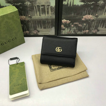グッチ GUCCI 057-GG546584BK　2022年最新入荷 三つ折り短財布 ショートウォレット カード入れ 札入れ コインケース 札入れ カーフレザー