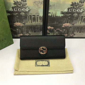 グッチ GUCCI 057-GG615524PBK　2022年最新入荷 二つ折り長財布 ロングウォレット カード入れ 札入れ 小銭入れ カーフレザー