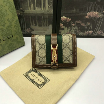 グッチ GUCCI 057-GG645536BKF　2022年最新入荷 ジャッキー 1961 カードケース ウォレット 二つ折り短財布 名刺れ キャンパス レザー
