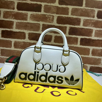 商品名称：グッチ GUCCI 057-GG702397BS　2022年最新入荷 adidas x Gucci ミニ ダッフルバッグ トップハンドルバッグ トートバッグ ハンドバッグ 2way ショルダーバッグ