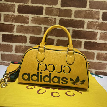 商品名称：グッチ GUCCI 057-GG702397YL　2022年最新入荷 adidas x Gucci ミニ ダッフルバッグ トップハンドルバッグ トートバッグ ハンドバッグ 2way ショルダーバッグ