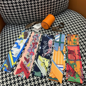 エルメス HERMES AN-FDHE22003　2022年最新入荷 ツイリー ミッツァ スカーフ シルク バンドゥ マフラー ヘアバンド バッグバンド