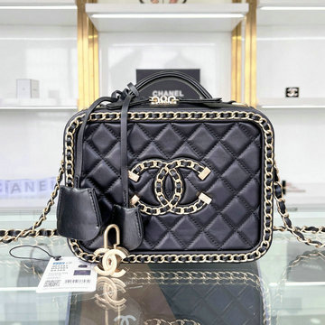 シャネル CHANEL CC-CH93343LBK　2022年最新入荷 ヴァニティー ケース ハンドバッグ 斜め掛け ショルダーバッグ 化粧箱