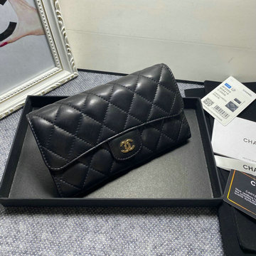 シャネル CHANEL CC-CH2069YJBK　2022年最新入荷 三つ折り長財布 ロングウォレット 札入れ カード入れ ラムスキン