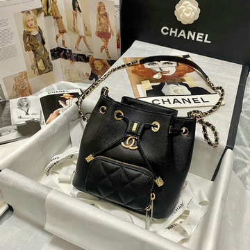 シャネル CHANEL CC-CH2318BK　2022年最新入荷 バゲットバッグ 斜め掛け ショルダーバッグ クロスボディバッグ ドローストリングバッグ レディースかばん