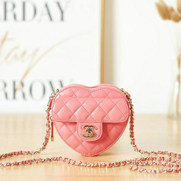 シャネル CHANEL CC-CH2784FH　2022年最新入荷 ハート チェーンポーチ 斜め掛け ショルダーバッグ クロスボディバッグ レディースかばん ラムスキン