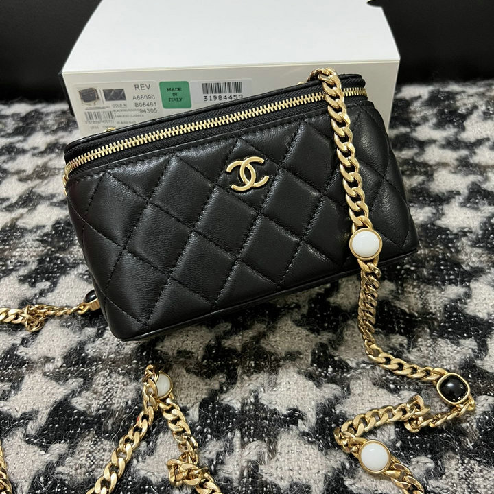 シャネル CHANEL CC-CH2937BK　2022年最新入荷 ヴァニティー ケース 斜め掛け ショルダーバッグ クロスボディバッグ 化粧かばん