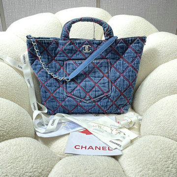 シャネル CHANEL CC-CH3312NZL　2022年最新入荷 トップハンドルバッグ トートバッグ ハンドバッグ 2way 斜め掛け ショルダーバッグ クロスボディバッグ デニム