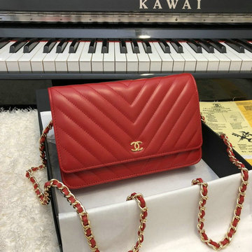 シャネル CHANEL CC-CH33814VYJRD　2022年最新入荷 クラシック チェーンウォレット 斜めがけ ショルダーバッグ フラップバッグ ラムスキン