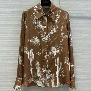 クリスチャンディオール CHRISTIAN DIOR MS-CCCD22004　2022年秋夏最新入荷 レディース ブラウス シャツ ロングスリーブ ワイシャツ トップス ボタンフロント