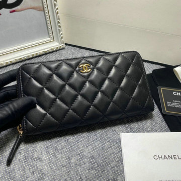 シャネル CHANEL CC-CH50071YJBK　2022年最新入荷 ジッピーウォレット ファスナー長財布 ロングウォレット カード入れ 札入れ ラムスキン
