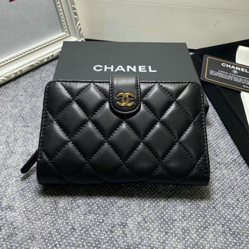 シャネル CHANEL CC-CH50073YJBK　2022年最新入荷 二つ折り長財布 ミディアムウォレット カード入れ 札入れ 小銭入れ ラムスキン