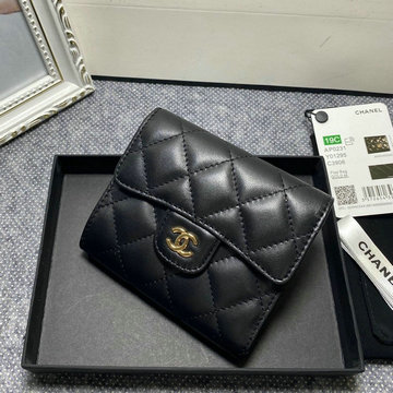 シャネル CHANEL CC-CH50086YJBK　2022年最新入荷 三つ折り短財布 ショートウォレット カード入れ 札入れ 小銭入れ ラムスキン
