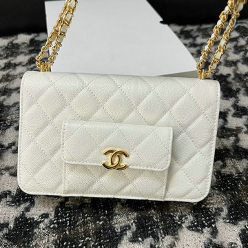 シャネル CHANEL CC-CH68090BS　2022年最新入荷 チェーンウォレット 斜め掛け ショルダーバッグ クラッチバッグ クロスボディバッグ レディースかばん キャビアスキン