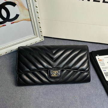 シャネル CHANEL CC-CH80758VJBK　2022年最新入荷 二つ折り長財布 ロングウォレット カードケース 小銭入れ ラムスキン