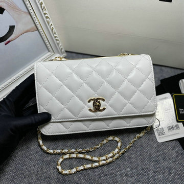 シャネル CHANEL CC-CH80972GYJBS　2022年最新入荷 クラシック チェーンウォレット 斜め掛け ショルダーバッグ クロスボディバッグ レディースかばん ラムスキン