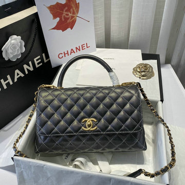シャネル CHANEL CC-CH92991GQJSY　2022年最新入荷 トップハンドル ミニ フラップ バッグ トートバッグ ハンドバッグ 2way ショルダーバッグ クロスボディ キャビアスキン