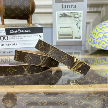 ルイヴィトン LOUISVUITTON 057-M6130X　2022年最新入荷 サンチュール LVイニシャル 30MM リバーシブル ベルト メンズ用 カーフレザー