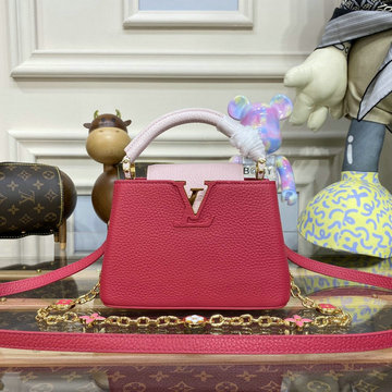 商品名称：ルイヴィトン LOUISVUITTON 057-M20845　2022年最新入荷 カプシーヌ MINI トップハンドルバッグ トートバッグ ハンドバッグ 2way 斜め掛け ショルダーバッグ