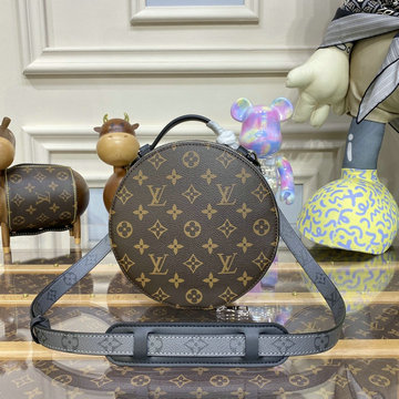 ルイヴィトン LOUISVUITTON 057-M46273　2022年最新入荷 オーディオ ケース ラウンドバッグ ミニ トートバッグ 斜め掛け ショルダーバッグ モノグラムキャンパス