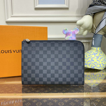 ルイヴィトン LOUISVUITTON 057-N60113　2022年最新入荷 ポシェット ジュール NM 手持ちかばん クラッチバッグ メンズバッグ ダミエグラフィットキャンパス