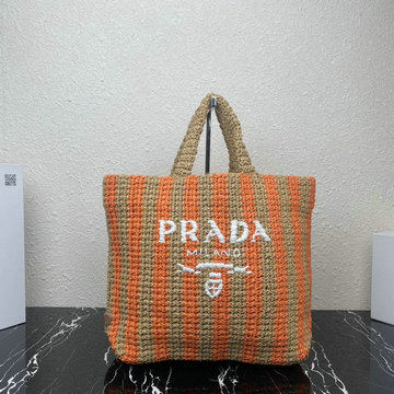 商品名称：プラダ PRADA GH-PD1BG392TCS　2022年最新入荷 ラフィア トートバッグ ハンドバッグ トップハンドルバッグ レディースかばん