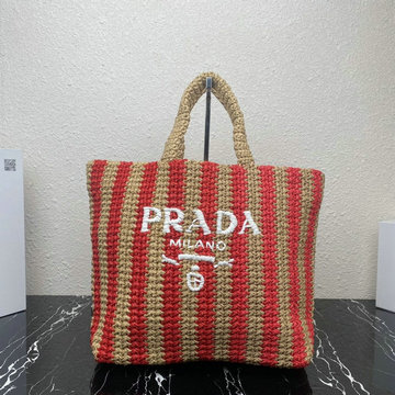 商品名称：プラダ PRADA GH-PD1BG392TRD　2022年最新入荷 ラフィア トートバッグ ハンドバッグ トップハンドルバッグ レディースかばん