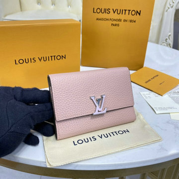 ルイヴィトン LOUISVUITTON 057-M62156　2022年最新入荷 ポルトフォイユ カプシーヌ コンパクト 三つ折り短財布 カード入れ 札入れ 小銭入れ