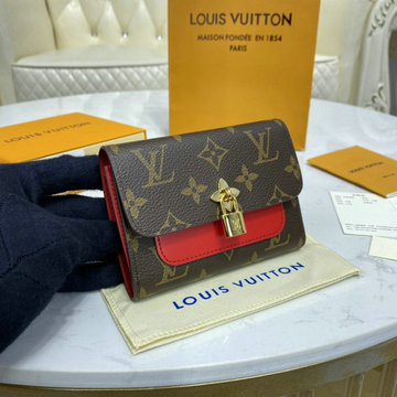 ルイヴィトン LOUISVUITTON 057-M62567　2022年最新入荷 ポルトフォイユ フラワー コンパクト 三つ折り短財布 ウォレット モノグラムキャンパス