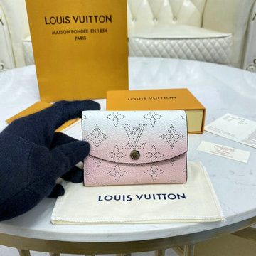 ルイヴィトン LOUISVUITTON 057-M64050JF　2022年最新入荷ポルトモネ アナエ 二つ折り短財布 ショートウォレット 小銭入れ コインケース マヒナレザー