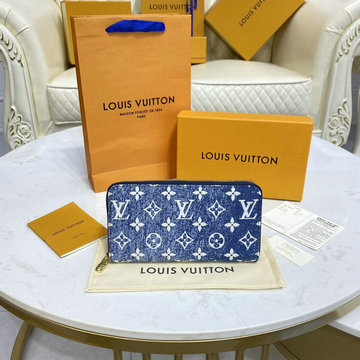 ルイヴィトン LOUISVUITTON 057-M81226　2022年最新入荷 ジッピー ウォレット ファスナー長財布 ロングウォレット カード入れ 札入れ デニム