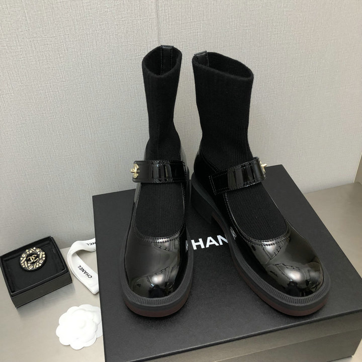 商品名称：シャネル CHANEL 26-CHJ22074　2022年秋冬最新入荷 ウィメンズ ショートブーツ ローヒールシューズ レディースシューズ ソックスブーツ カジュアルシューズ