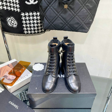 商品名称：シャネル CHANEL 26-CHJ22078G　2022年秋冬最新入荷 ウィメンズ ショートブーツ ローヒールシューズ マーティンブーツ レースアップシューズ レディースシューズ