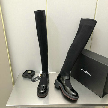 シャネル CHANEL 26-CHJ22073　2022年秋冬最新入荷 ウィメンズ ロングブーツ ローヒールシューズ レディースシューズ ソックスブーツ カジュアルシューズ