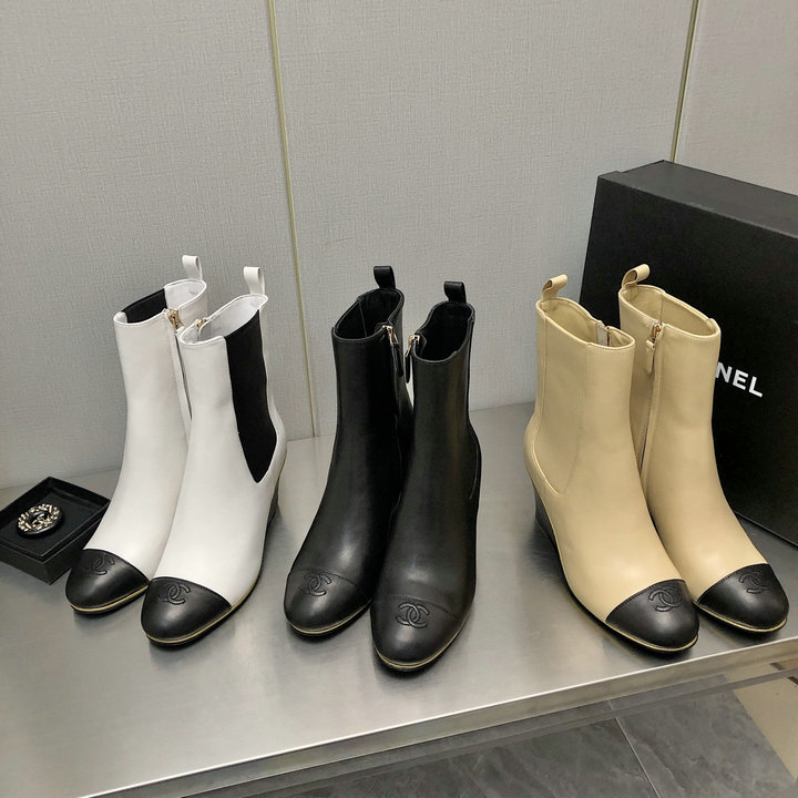 商品名称：シャネル CHANEL 26-CHJ22089　2022年秋冬最新入荷 ウィメンズ ショートブーツ ローヒールシューズ レディースシューズ カジュアルシューズ 靴 ジップクロージャー